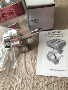 Edwoder Grain Mill attachment for kitchenaid mixer metal 12 grind level