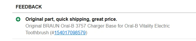 Base Cargador Original BRAUN Oral-B 3757 para Cepillo de Dientes Eléctrico Oral-B Vitality Foto 2 de 3