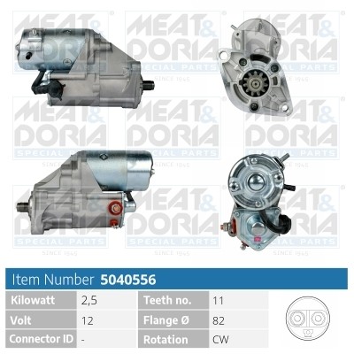 MEAT & DORIA Anlasser Starter 2.5 kW für Toyota Hilux VI Pick-up 2.4 TD 4WD