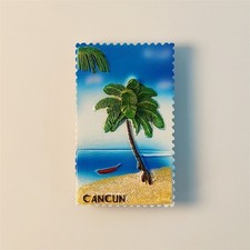 Mexico Cancun Beach Scenery Collectible Tourist Souvenir 3D Resin Fridge Magnet