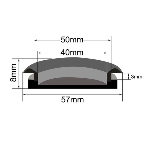 10x Running Wire Cable Protector Armature Rubber Grommets Black 50mm Diameter - Photo 2/2