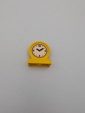 1x Lego Duplo Rund Stein 2x2x1 Gelb bedruckt Uhr 10:10 Zeit 4909pb01