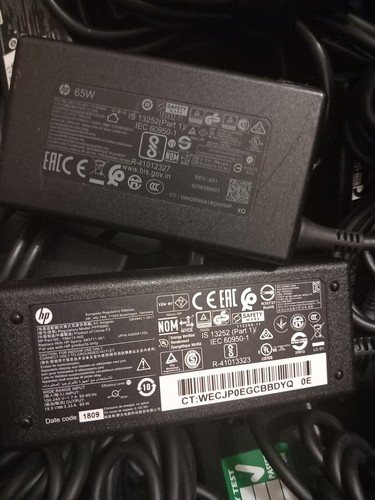 Restposten 10×ORIGINAL HP 65W LAPTOP/Notebook LADEGERÄTE runde Spitze 7,4 mm * 5,0 mm