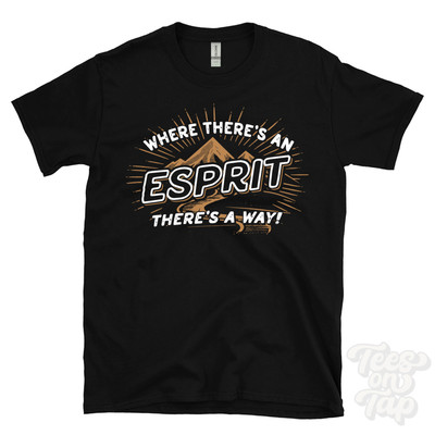 WHERE THERE'S AN ESPRIT... T-SHIRT Name Nachname lustig Familie Geschenkidee