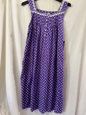 Aria Nightgown Women s 100 Cotton Sleeveless Square Neck Purple Size S NEW