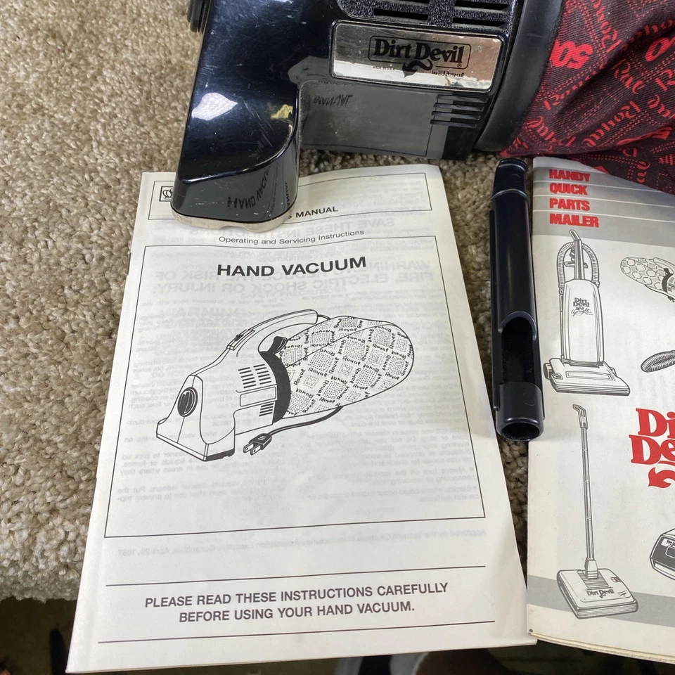 Dirt Devil Royal 500 Series Hand Vac 25' Cord W Attachments Small Vacuum & Box - Image 2 of 4