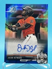 2017 Bowman Chrome Prospect Blue Refractor /150 Jacob Heyward #CPA-JHE Auto
