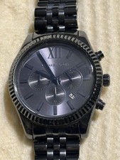 Michael Kors Lexington 44mm Blue Stainless Steel Case and Band Men's Wristwatch