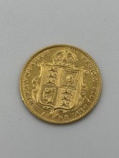 1892 Queen Victoria (Old Head) Shield Back 1/2 Sovereign 22k Gold. 395g 