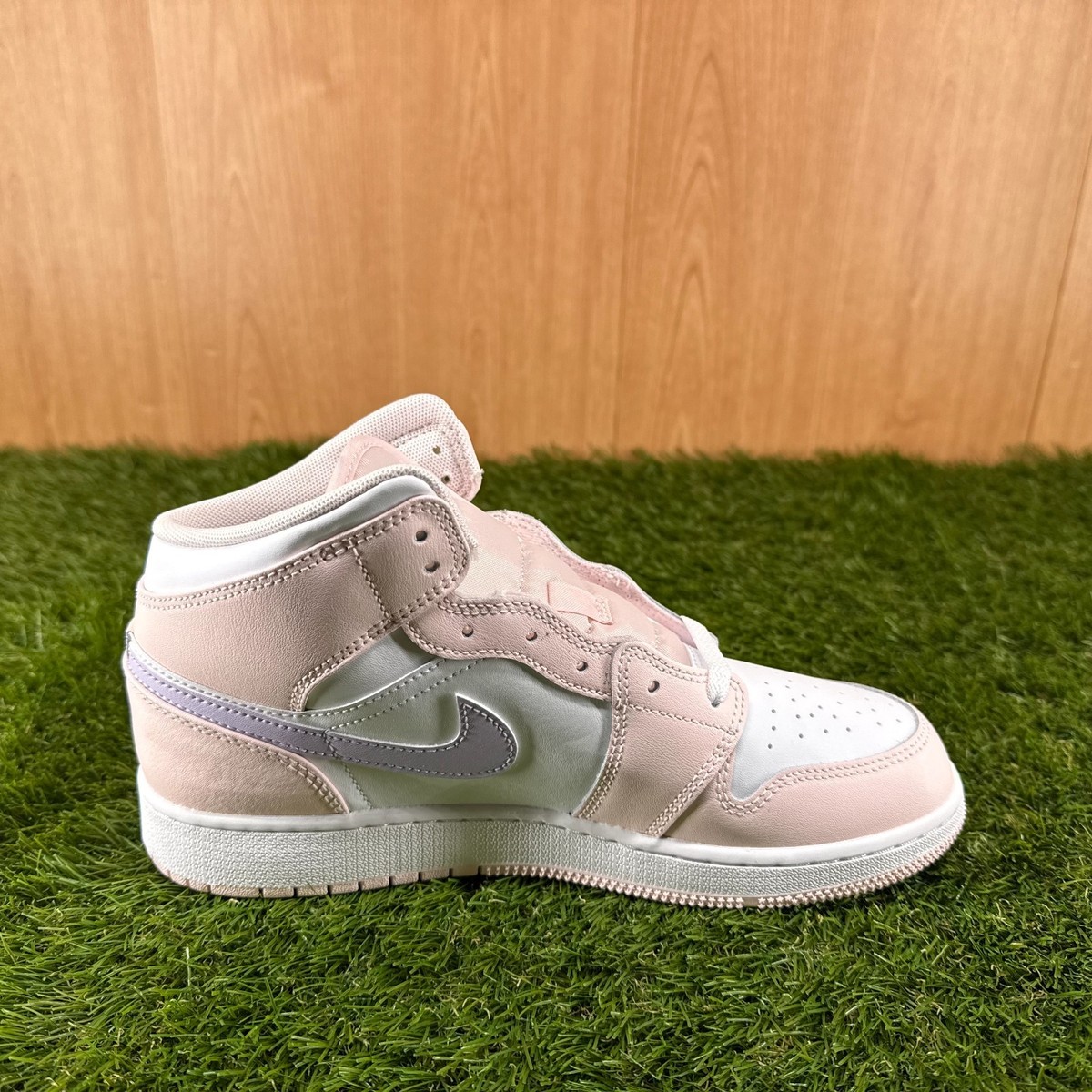 Jordan 1 Mid Pink Wash GS Sneakers FD8780-601 Grade School Size 7Y