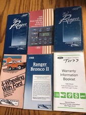 1988 Ford Ranger Bronco Ii 88 Owners Guide Manual Set Oem
