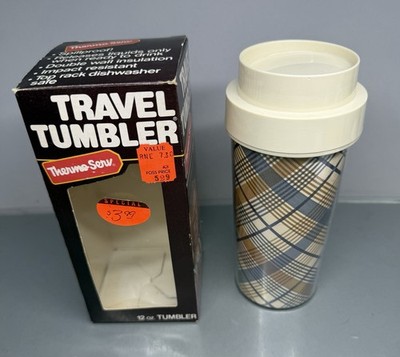 Vintage Thermo Serv Travel Tumbler Coffee Plastic Cup