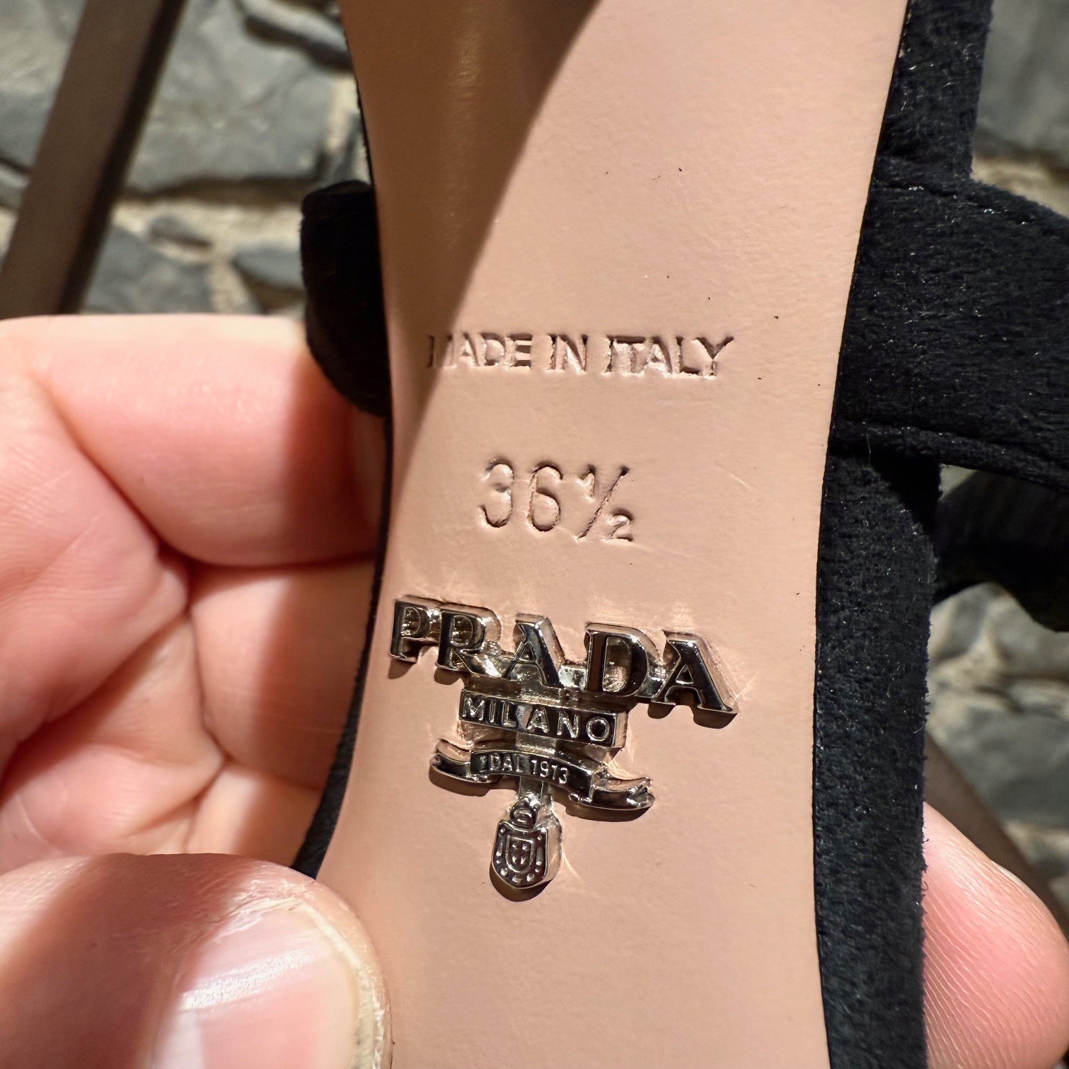 Prada Black Suede Wavy Strap Heeled Sandals - 36.5 IT thumbnail 10