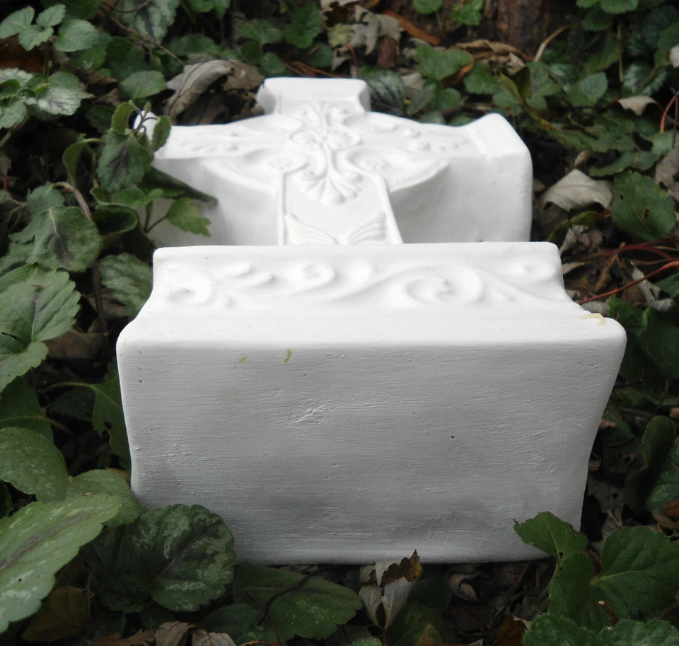 Molde cruzado independiente yeso hormigón resina molde fundido años 100 10" x 6" x 3" Foto 2 de 4