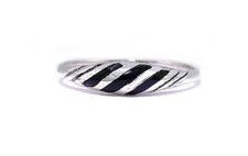 Black Onyx Inlay Gemstone Sterling Silver Ring Sizes 4 to 9.5 YOU SELECT SIZE