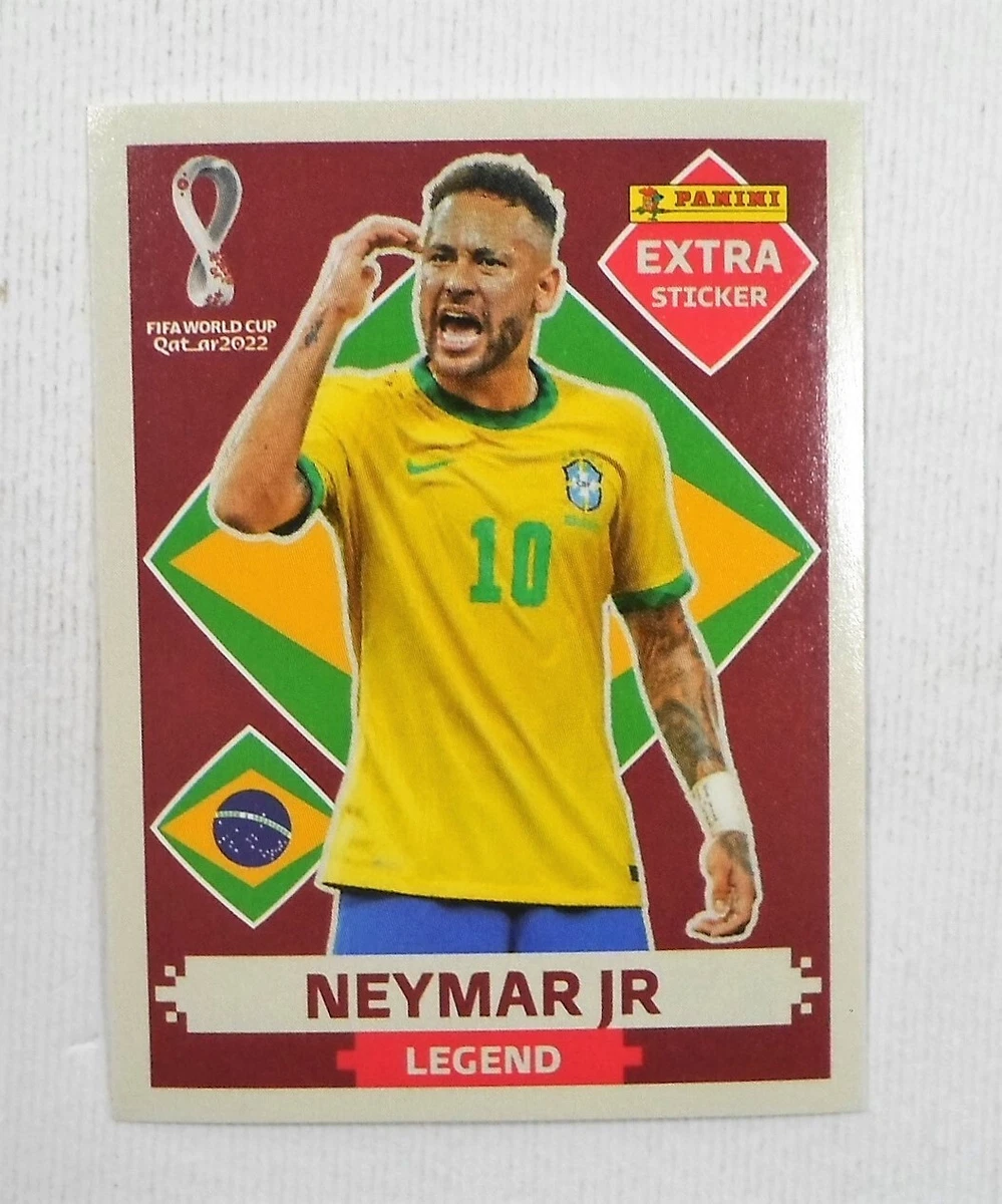 PANINI FIFA WORLD CUP QATAR 2022 LEGEND NEYMAR JR EXTRA STICKER RARE HTF A