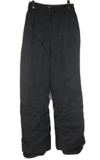 SPORT ESSENTIALS Womens BLACK NYLON INSULATED SKI SNOW BOARD PANTS SMALL W26 L27