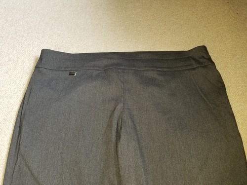 Womens Pants-ALFANI-grey stretch elastic waist pull on slim leg-24W - Picture 2 of 4