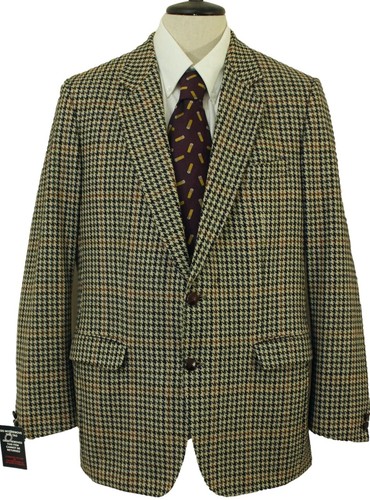 Crombie, Vintage Crombie Stag Star Austria Herren 42R grün/braun Kaschmir Smart Jacke