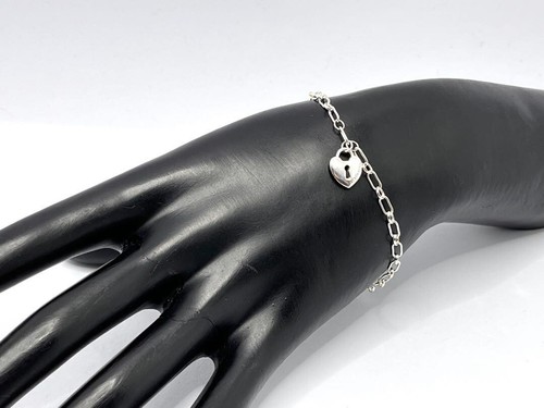 Tiffany & Co. Beautiful Tiffany Heart Lock Key Bracelet Ag925 Silver - Picture 11 of 18
