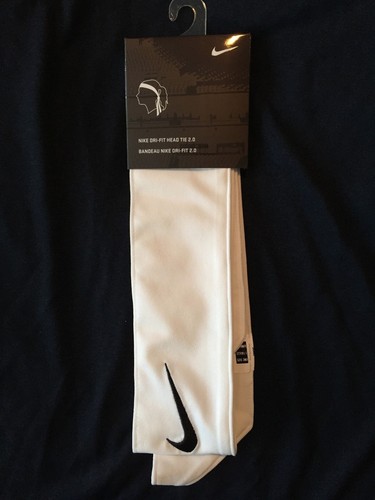NEW Nike DriFit Head Tie Tennis Headband 2.0-Black, White, Navy, Red, Volt, Pink - Picture 3 of 25