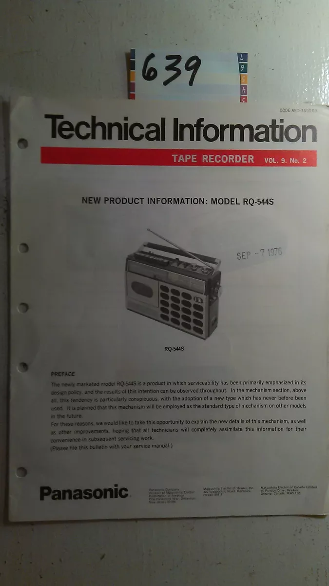 Informações Técnicas - Panasonic