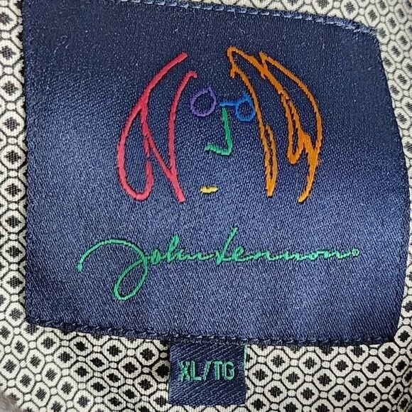 John Lennon Gray Black Checks 100% Cotton Button Front Shirt | Men's XL - Image 4 of 4