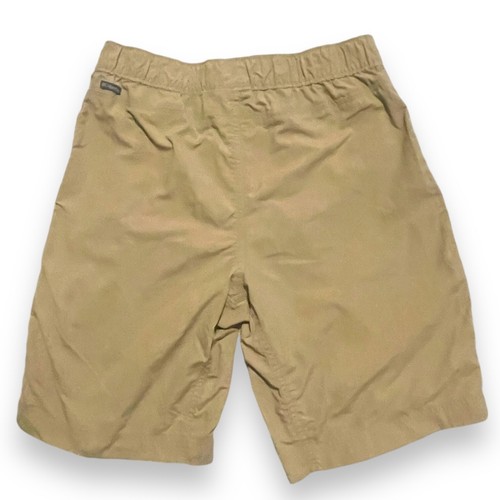 Columbia Omni Shade Shorts Boy L 14/16 Khaki Elastic Waist Pull On Quick Dry - Picture 3 of 4