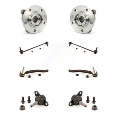 Front Hub Bearing Lower Ball Joint Outer Tie Rod & Link Kit (8Pc) For Volvo XC90