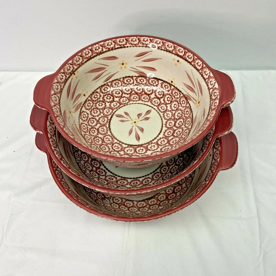 Temptations by Tara Old World Mezclador Servir Tazón Arándano 4qt, 3qt, 2qt ~ 3 piezas Foto 3 de 4