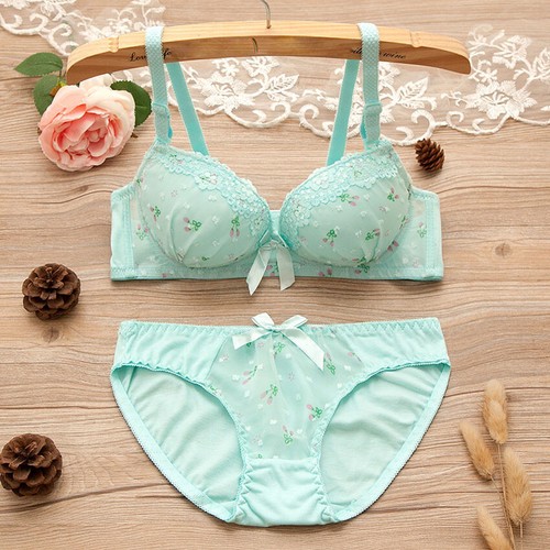 Wireless Thin Style Solid Color Girl Women Bra Gathering Underwear Nylon 3/4 Cup - Picture 11 of 19