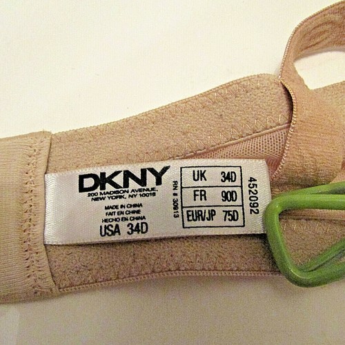 DKNY 452092 Vintage Whisper Balconette Underwire Bra 34D Animal Print Beige Lace - 第 5/11 張圖片