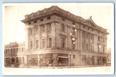 1919 Masonic Temple Building Cars Billings Montana MT RPPC Photo Posted Postcard