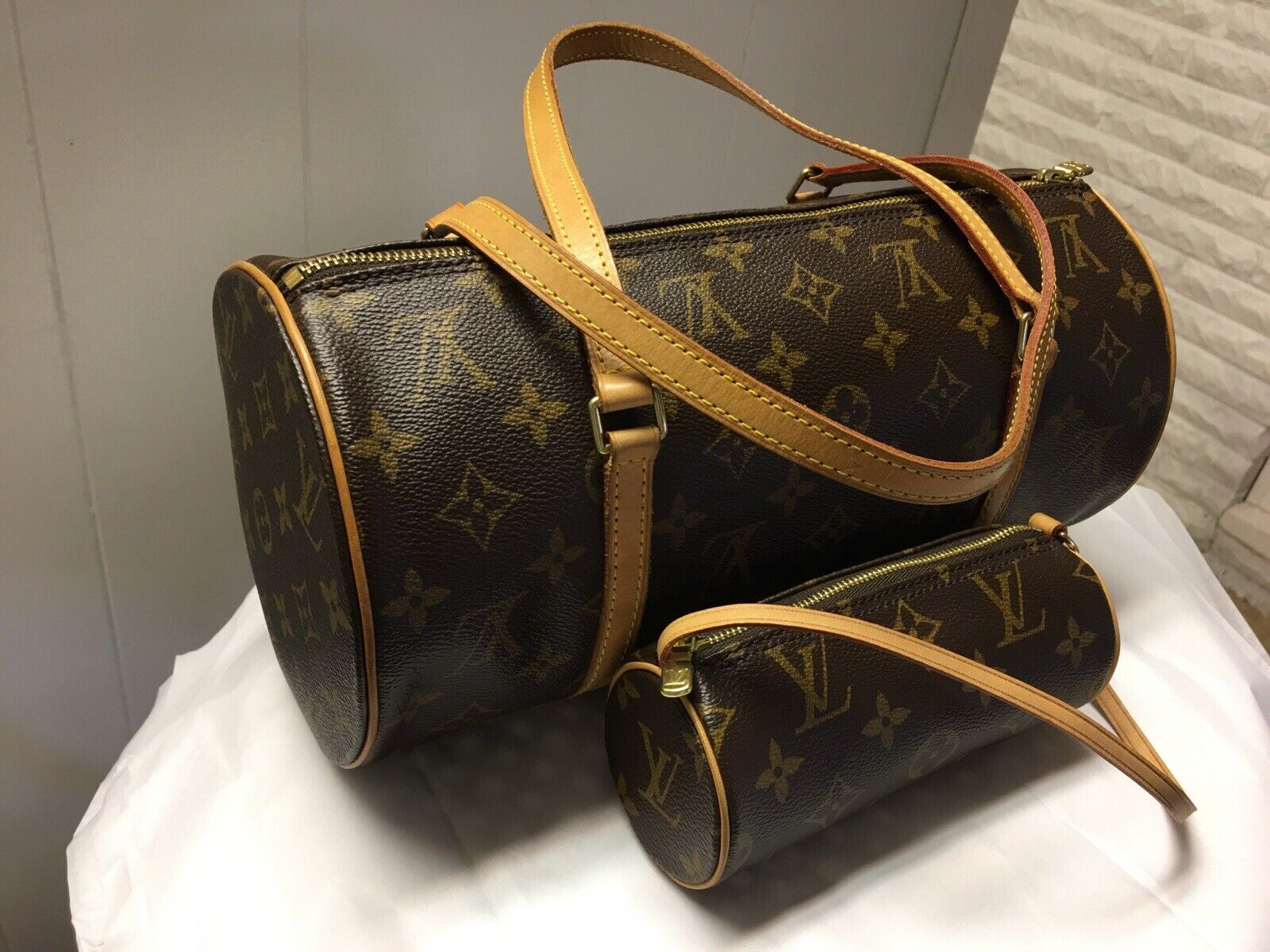 Louis Vuitton Vintage Monogram Papillon 30 with mini pouchette