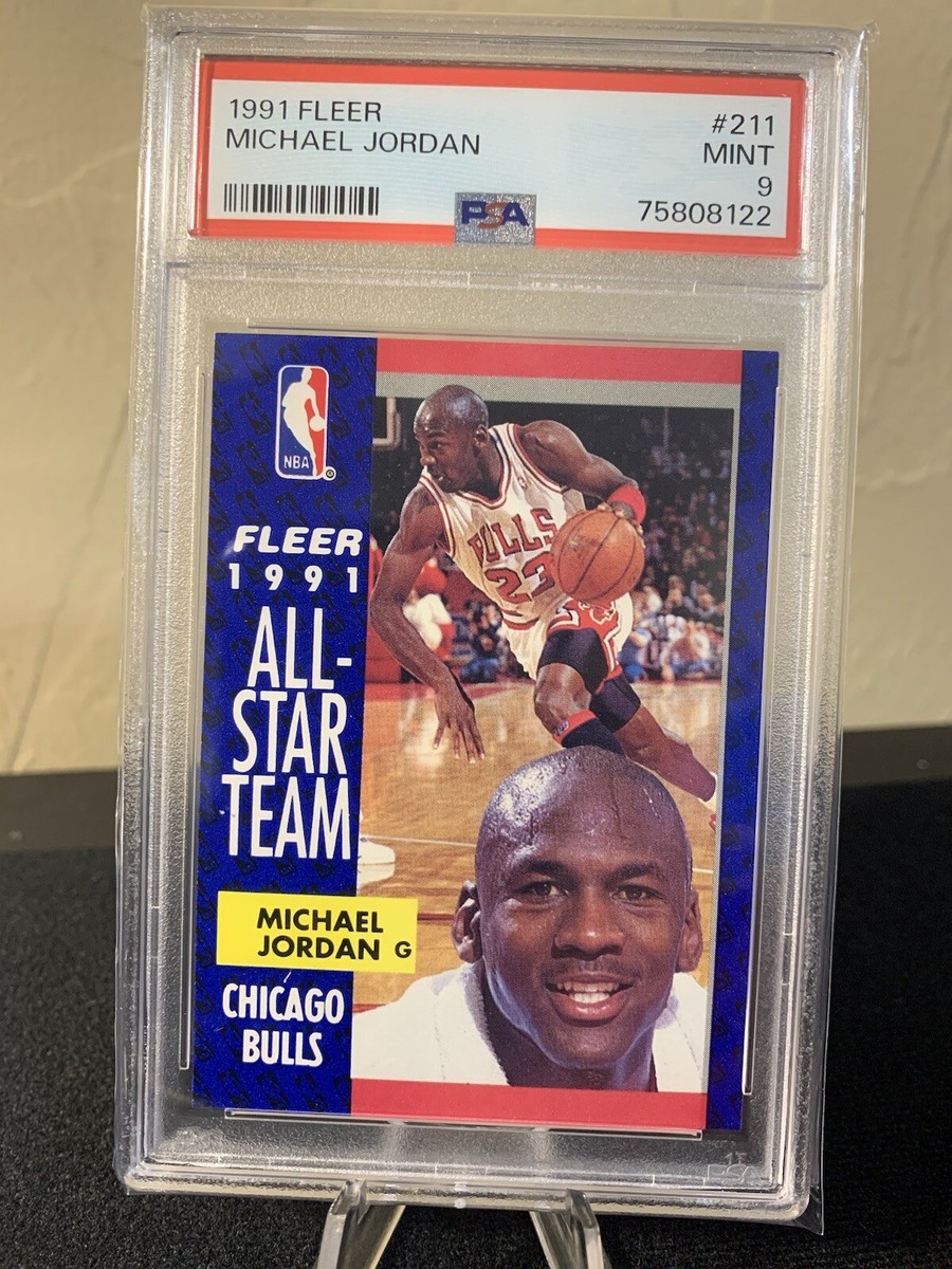 1991 FLEER NBA MICHAEL JORDAN PSA 9 4個