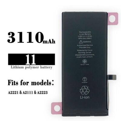 New 3110 mAh Replacement Battery for iPhone 11 with Adhesive Tape