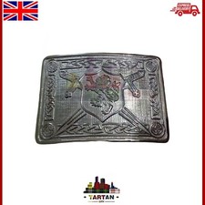 Tartancity - Men's Kilt Belt Buckle - Scottish Lion Rampant Saltire Design