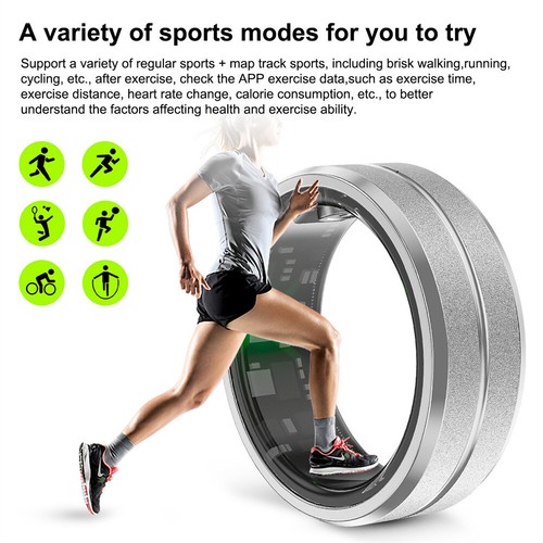 Anillo inteligente salud anillo dedo monitor ritmo cardíaco fitness rastreador impermeable 2024 - Imagen 19 de 22