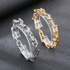 <!--F#f_0-->New Design Solid Nail Hook Interlocking Chain Stainless Steel Bracelet 12mm 8.8'<!--F/-->