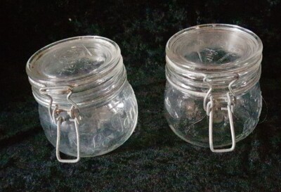 2 Stück Vintage Le Parfait Super 0.5 Liter Vorratsglas Einkochglas 500 ml
