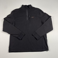Greg Norman For Tasso Ella Sweatshirt Men  s Large Black 1/4 Zip Golf Outdoor