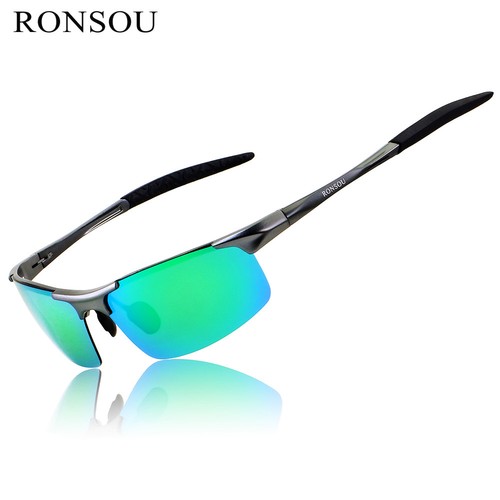 RONSOU Men Sport Al-Mg Polarized Sunglasses Unbreakable For Driving Fishing Golf - Picture 7 of 54