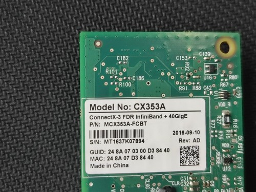 Mellanox CX353A MCX353A FCBT FCBS ConnectX-3 FDR IB Infiniband + 40GbE QSFP+ - 第 1/3 張圖片