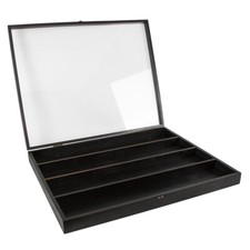 Sports Card Display Case 36 Graded Cards Baseball Wooden Frame UV Protection