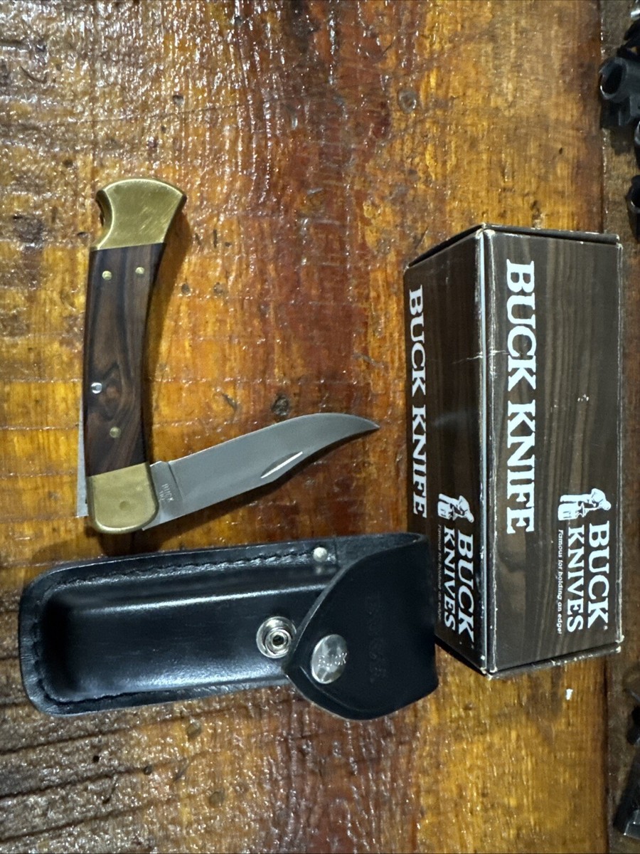 BUCK 110 FOUR DOT FOLDING KNIFE WITH CASE & Sheath BUCK 110 FOUR DOT FOLDING KNIFE WITH CASE & Sheath