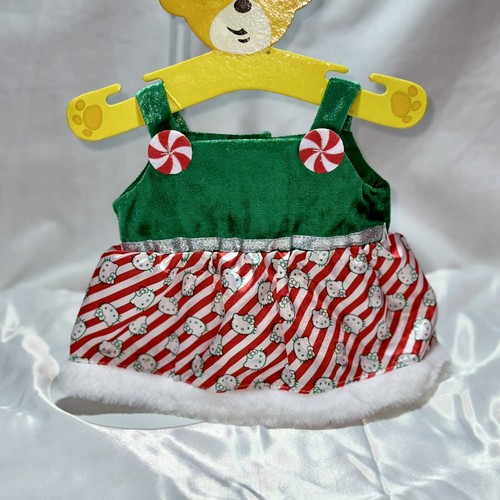 Build A Bear Hello Kitty Dress Holiday Red White Green Christmas NWT Sanrio