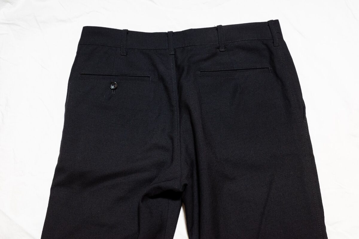 Comme Des Garcons Homme Black Wool Pants With Zipper Pockets Comme Des Garcons Homme Black Wool Pants With Zipper Pockets