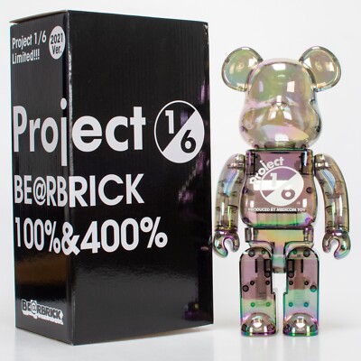MEDICOM TOY Bearbrick 400％ project 1/6 BLACK CLEAR CHROME Ver.