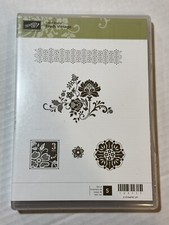STAMPIN UP FRESH VINTAGE RUBBER STAMP SET FLORAL FLOWERS