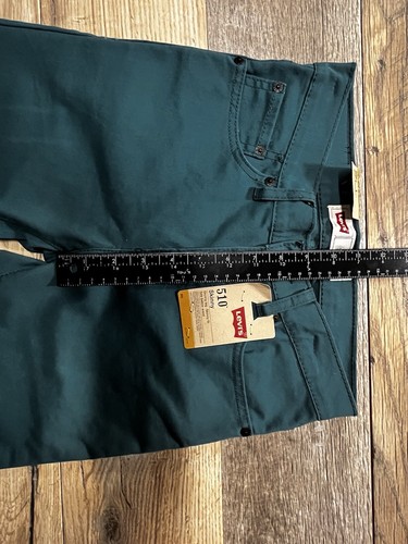 LEVI'S 510 Skinny Fit Jeans Boy's Size 12 Reg Spruce Green Stretch Denim NWT - Picture 7 of 15